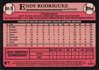 2024 Topps - 1989 Topps Baseball 35th Anniversary Foil #89B-79 Endy Rodríguez Back
