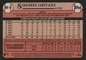 2024 Topps - 1989 Topps Baseball 35th Anniversary Foil Black Refractor #89B-16 Shohei Ohtani Back