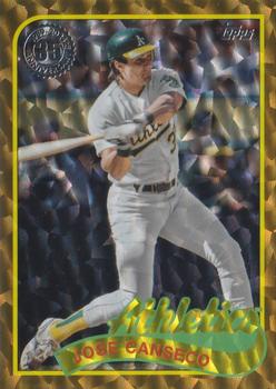 2024 Topps - 1989 Topps Baseball 35th Anniversary Foil Gold Refractor #89B-3 Jose Canseco Front