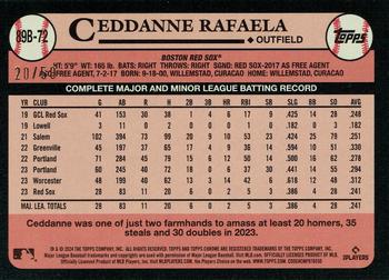 2024 Topps - 1989 Topps Baseball 35th Anniversary Foil Gold Refractor #89B-72 Ceddanne Rafaela Back