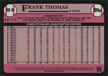 2024 Topps - 1989 Topps Baseball 35th Anniversary Foil Gold Refractor #89B-89 Frank Thomas Back