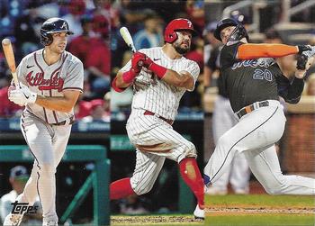 2024 Topps - True Photo Variation #260 National League Leaders Home Runs (Matt Olson / Kyle Schwarber / Pete Alonso) Front