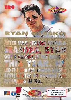 1994 Sportflics 2000 Rookie & Traded - Rookie Starflics #TR9 Ryan Klesko Back