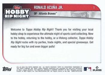 2024 Topps Hobby Rip Night #1 Ronald Acuña Jr. Back