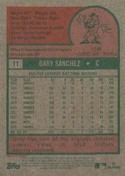 2024 Topps Heritage #11 Gary Sánchez Back