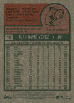 2024 Topps Heritage #18 Juan Yepez Back