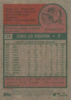 2024 Topps Heritage #28 Chris Stratton Back