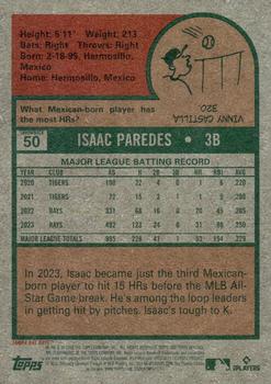 2024 Topps Heritage #50 Isaac Paredes Back