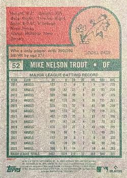 2024 Topps Heritage #52 Mike Trout Back