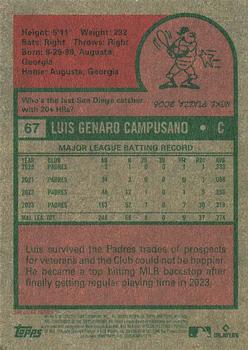 2024 Topps Heritage #67 Luis Campusano Back