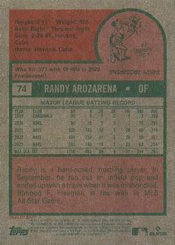 2024 Topps Heritage #74 Randy Arozarena Back