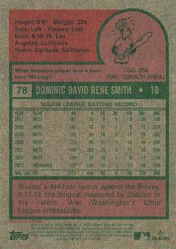 2024 Topps Heritage #78 Dominic Smith Back