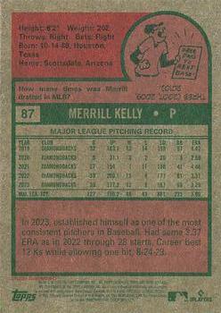 2024 Topps Heritage #87 Merrill Kelly Back