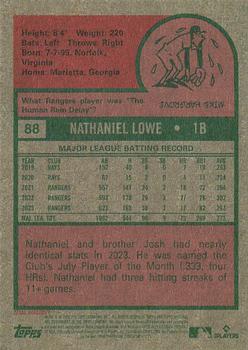 2024 Topps Heritage #88 Nathaniel Lowe Back
