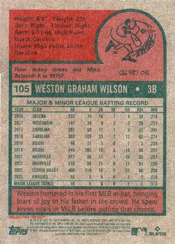 2024 Topps Heritage #105 Weston Wilson Back