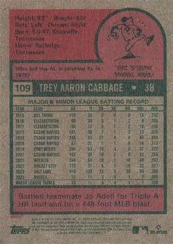 2024 Topps Heritage #109 Trey Cabbage Back