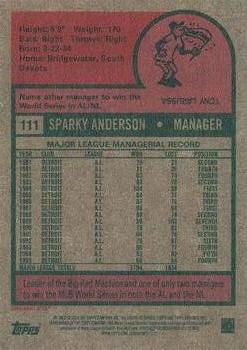 2024 Topps Heritage #111 Sparky Anderson Back