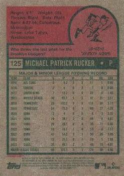 2024 Topps Heritage #125 Michael Rucker Back