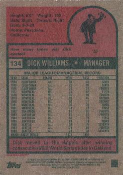 2024 Topps Heritage #134 Dick Williams Back