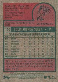 2024 Topps Heritage #150 Colin Selby Back