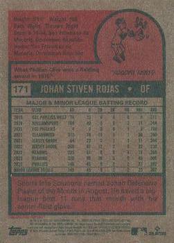 2024 Topps Heritage #171 Johan Rojas Back