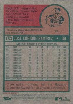 2024 Topps Heritage #183 José Ramírez Back