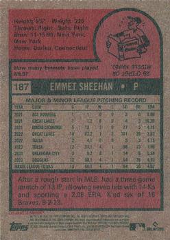 2024 Topps Heritage #187 Emmet Sheehan Back