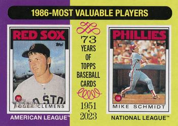 2024 Topps Heritage #197 1986 MVPs (Roger Clemens / Mike Schmidt) Front