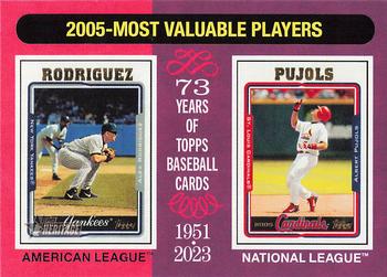 2024 Topps Heritage #202 2005 MVPs (Alex Rodriguez / Albert Pujols) Front