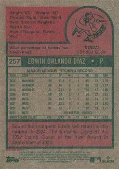2024 Topps Heritage #257 Edwin Díaz Back