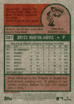 2024 Topps Heritage #287 Bryce Jarvis Back