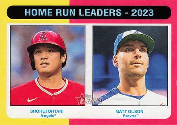 2024 Topps Heritage #307 Home Run Leaders - 2023 (Shohei Ohtani / Matt Olson) Front
