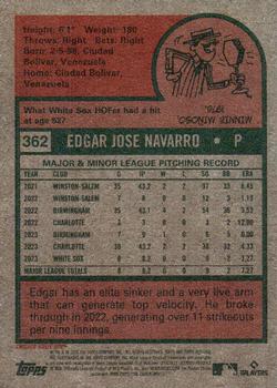 2024 Topps Heritage #362 Edgar Navarro Back