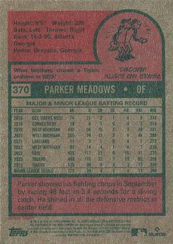 2024 Topps Heritage #370 Parker Meadows Back