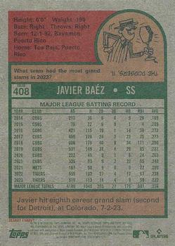 2024 Topps Heritage #408 Javier Baez Back