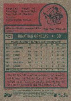 2024 Topps Heritage #421 Jonathan Ornelas Back