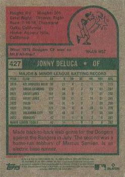 2024 Topps Heritage #427 Jonny DeLuca Back