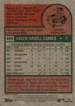 2024 Topps Heritage #495 Hagen Danner Back