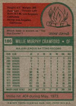 2024 Topps Heritage - 50th Anniversary Buybacks #186 Willie Crawford Back