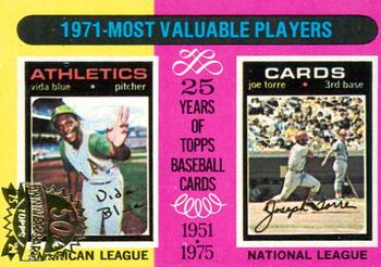 2024 Topps Heritage - 50th Anniversary Buybacks #209 1971 MVPs (Vida Blue / Joe Torre) Front