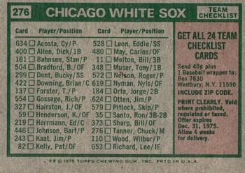 2024 Topps Heritage - 50th Anniversary Buybacks #276 Chicago White Sox Team / Chuck Tanner Back