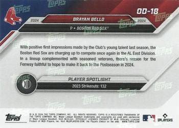 2024 Topps Now Road to Opening Day Boston Red Sox #OD-18 Brayan Bello Back