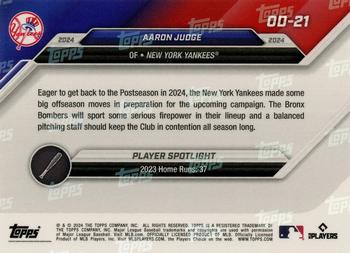 2024 Topps Now Road to Opening Day New York Yankees #OD-21 Aaron Judge Back