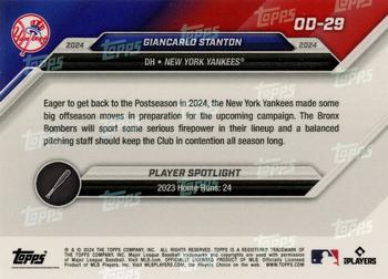 2024 Topps Now Road to Opening Day New York Yankees #OD-29 Giancarlo Stanton Back