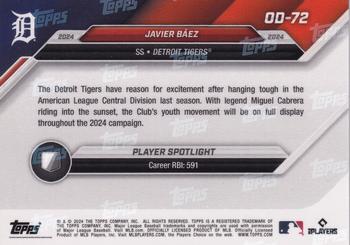 2024 Topps Now Road to Opening Day Detroit Tigers #OD-72 Javier Báez Back