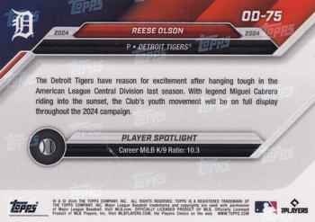 2024 Topps Now Road to Opening Day Detroit Tigers #OD-75 Reese Olson Back