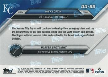 2024 Topps Now Road to Opening Day Kansas City Royals #OD-96 Nick Loftin Back