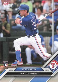 2024 Topps Now Road to Opening Day Texas Rangers #OD-142 Evan Carter Front