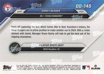 2024 Topps Now Road to Opening Day Texas Rangers #OD-145 Corey Seager Back