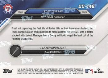 2024 Topps Now Road to Opening Day Texas Rangers #OD-149 Leody Taveras Back